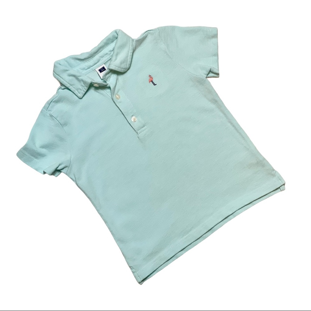 Janie and Jack Boys Lt Blue Polo Shirt Sz 4